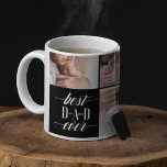 Minimale Moderne Beste Pa ooit het Manuscript Foto Koffiemok<br><div class="desc">Een gepersonaliseerd cadeau voor de beste vader ooit. Het ontwerp is voorzien van een modern en elegant typografisch ontwerp "beste vader ooit" en is gepersonaliseerd met het jaar van de vader. Biedt een 6-fotocollage-ontwerp om uw speciale foto's weer te geven. Maakt het perfecte cadeau voor je speciale vader voor Vaderdag...</div>