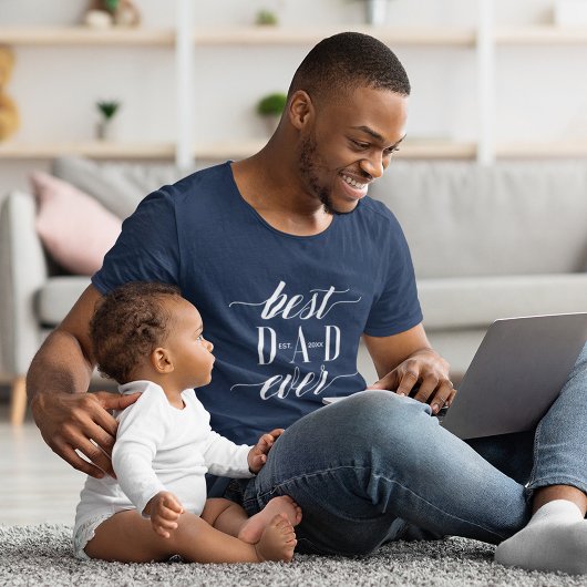 Minimale Moderne Beste Vaderdag van het Manuscript Tri-Blend Shirt