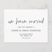 Minimale moderne, bewegende aankondiging briefkaart (Voorkant)