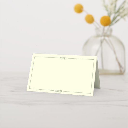 Minimale Moderne Bewerkbare Huwelijk Plaatskaartje (Voorkant)