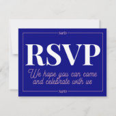 Minimale Moderne Bewerkbare Huwelijk RSVP Kaartje (Achterkant)