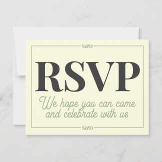 Minimale moderne bewerkbare trouwkaart RSVP kaartje