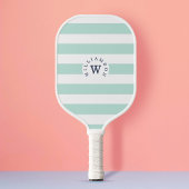 Minimale moderne blauwe streep aangepaste monogram pickleball paddle