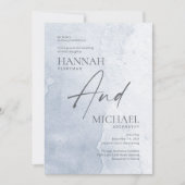 Minimale moderne, blauwe Waterverf Kaart (Voorkant)