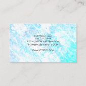 Minimale moderne, blauwe, witte grunge textuur visitekaartje (Achterkant)