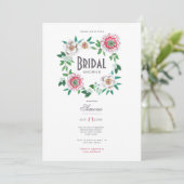 Minimale Moderne Bloemachtige Bruidsborrel Kaart (Staand voorkant)