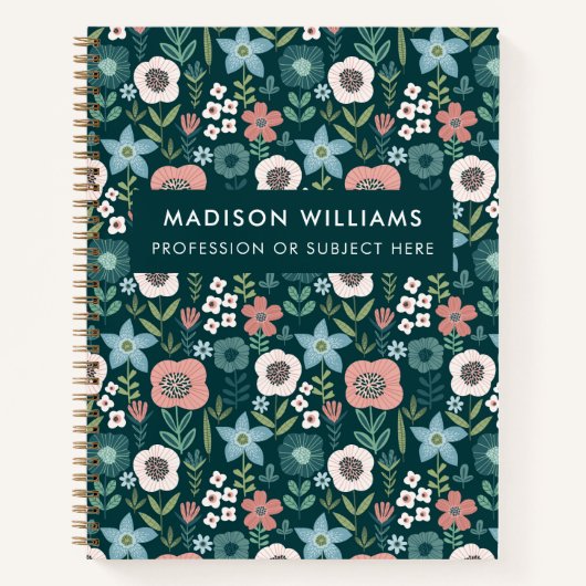 Minimale Moderne Bloemen Notitieboek (Voorkant)