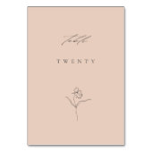 Minimale Moderne Blush Fine Art Bloemen Bruiloft Kaart (Voorkant)