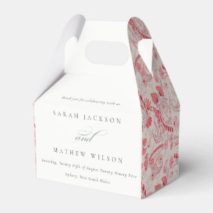 Minimale Moderne Blush Paisley Typography Wedding Bedankdoosjes