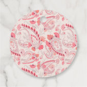 Minimale Moderne Blush Paisley Typography Wedding Bedankjes Labels (Achterkant)