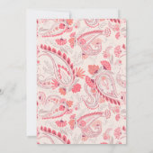 Minimale Moderne Blush Paisley Typography Wedding Bedankkaart (Achterkant)