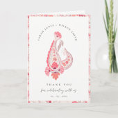 Minimale Moderne Blush Paisley Typography Wedding Bedankkaart (Voorkant)
