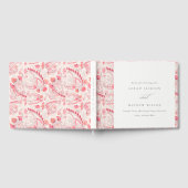 Minimale Moderne Blush Paisley Typography Wedding Gastenboek (Volledig)
