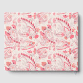 Minimale Moderne Blush Paisley Typography Wedding Gastenboek (Achterkant)