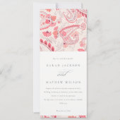 Minimale Moderne Blush Paisley Typography Wedding Kaart (Voorkant)