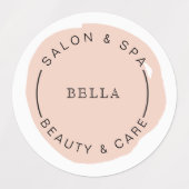 Minimale Moderne Blush Salon en Spa Labels (Design 2)
