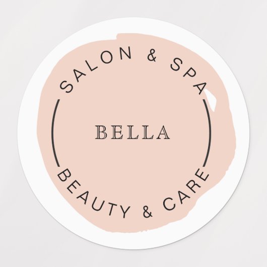 Minimale Moderne Blush Salon en Spa Labels (Design 1)