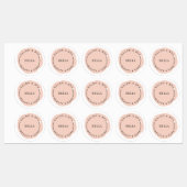 Minimale Moderne Blush Salon en Spa Labels (Vel)