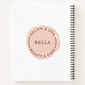 Minimale Moderne Blush Salon en Spa Notitieboek (Achterkant)