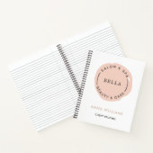 Minimale Moderne Blush Salon en Spa Notitieboek (Binnen)