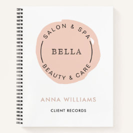 Minimale Moderne Blush Salon en Spa Notitieboek