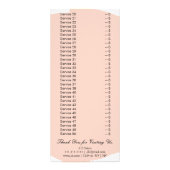 Minimale moderne Blush Salon Services-rackkaart Reclamekaart (Achterkant)