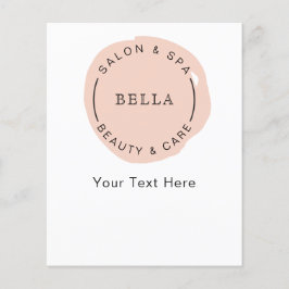 Minimale moderne blush salon spa Coupons Flyer