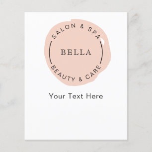 Minimale moderne blush salon spa Coupons Flyer