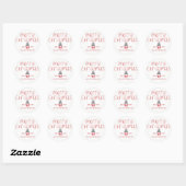 Minimale moderne Boho Chic gepersonaliseerde kerst Ronde Sticker (Vel)