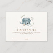 Minimale Moderne Boho Kleding Patroon Luier Raffle Informatiekaartje (Voorkant)