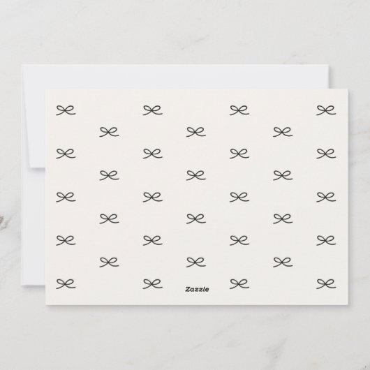 Minimale moderne boog boven alle liefde kerstfoto feestdagenkaart (Achterkant)