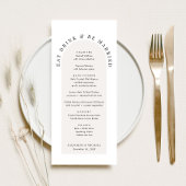 Minimale moderne boog bruiloft menu