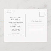 Minimale moderne boogfoto Opslaan Datum Briefkaart (Achterkant)