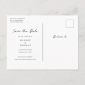 Minimale moderne boogfoto Opslaan Datum Briefkaart (Achterkant)