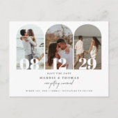 Minimale moderne boogfoto Opslaan Datum Briefkaart (Voorkant)