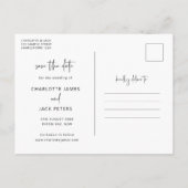 Minimale moderne boogfoto Opslaan Datum Briefkaart (Achterkant)