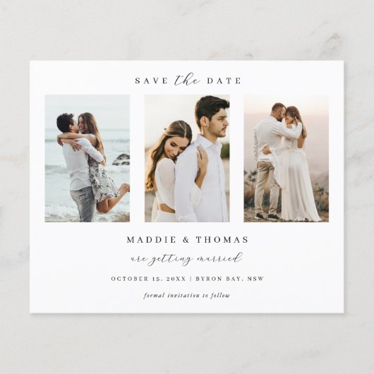 Minimale moderne boogfoto Opslaan Datum Flyer (Voorkant)