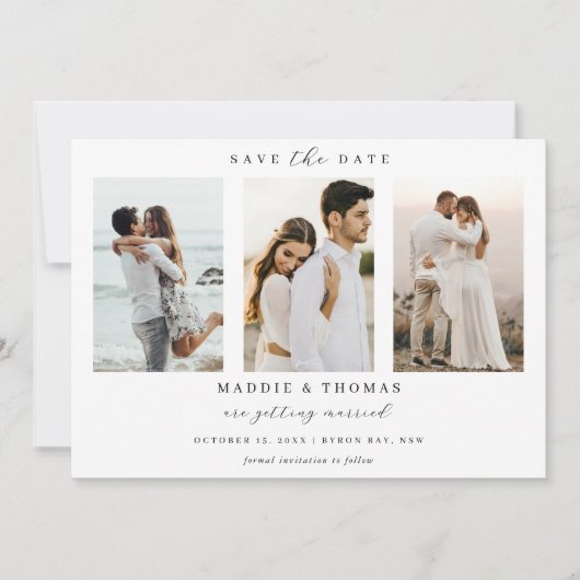 Minimale moderne boogfoto Opslaan Datum invullen Kaart (Voorkant)