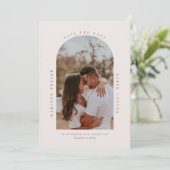 Minimale moderne boogfoto Opslaan Datum Kaart (Staand voorkant)