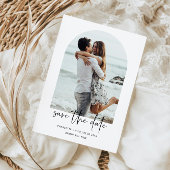 Minimale moderne boogfoto Opslaan Datum Kaart