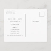 Minimale moderne boogfoto Save the Date Postcar Briefkaart (Achterkant)