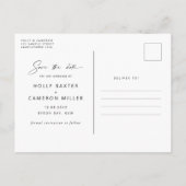 Minimale moderne boogfoto Save the Date Postcar Briefkaart (Achterkant)