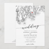 Minimale Moderne Boothbay Harbor Maine Kaart Bruil (Voorkant / Achterkant)