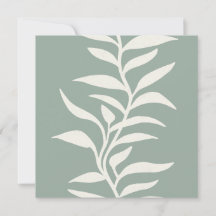 Minimale Moderne Botanische Silhouet in Flow Sage