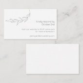 Minimale moderne botanische tekening informatiekaartje (Voorkant / Achterkant)