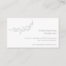 Minimale moderne botanische tekening informatiekaartje