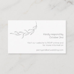 Minimale moderne botanische tekening informatiekaartje