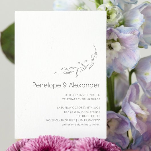 Minimale moderne botanische tekening kaart