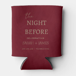 Minimale moderne Bourgogne de nacht voor de bruilo Blikjeskoeler