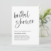 Minimale moderne bridale douchetoewijzing kaart (Staand voorkant)